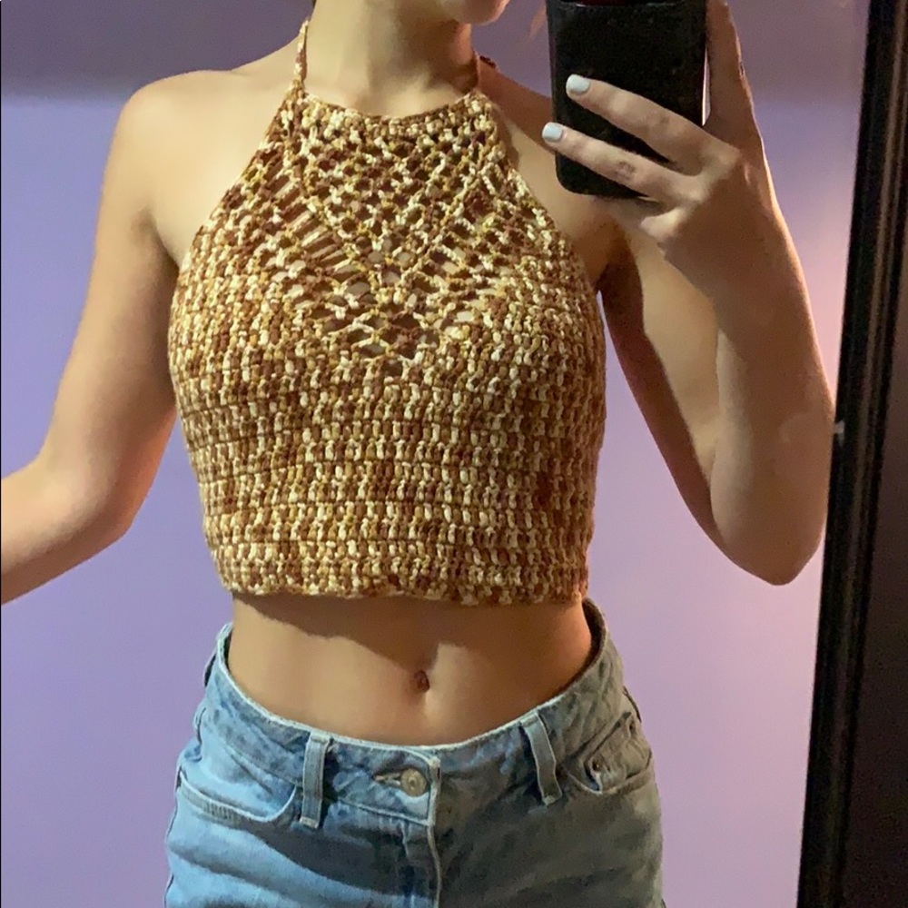 Backless Crochet Crop Top